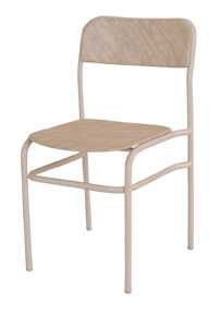 513 - Bella Sandalye krom(ahşap sırt) Kromajlı